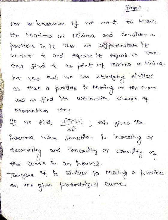 Page 2 then Zero for knaus want a isnatance if we the maxima or minima and Consider a particle in it differentiate it Wiriti