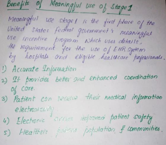 Beneik Meaningjul vre of Stage 1 Meaningu use stage! is the fs phore o United States federol goveroment meaningfut se incenti