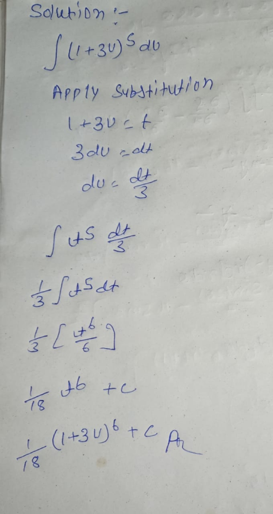 Solution ? ( 11+30) Sao Apply substitution 1+30ct 3 du cat dos It Sits et & Sts at & [libing te tc 118 46 1 / 3 (1+34) 6 pr