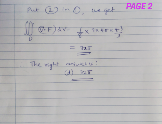 Put @ in o, we get PAGE 2 = $x 34 411 x = 3211 The right answer is: (d) 32T