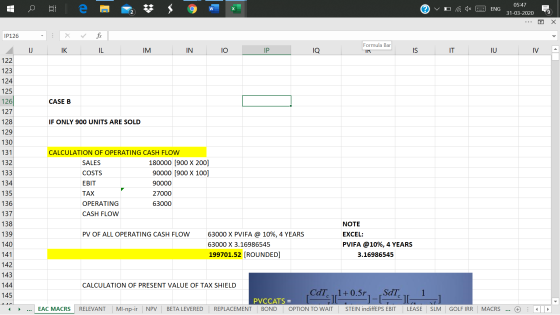 05:47 W © Vol. 1x 23 ENG F 31-03-2020 ... o X IP126 X IK for ILLIMIN Formula Bar 1Q Formula Bar IS IT IU V A 122 123 124 125