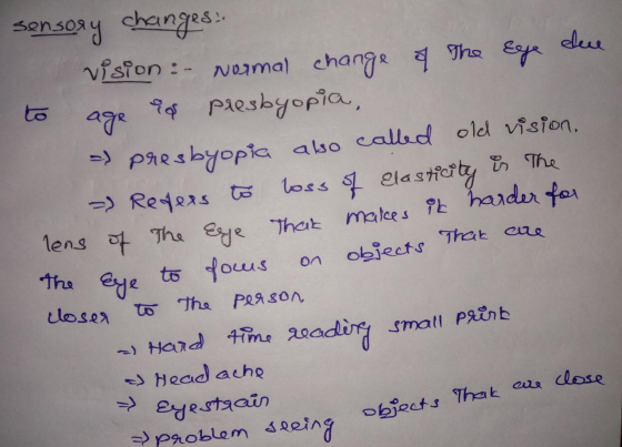Sons03y changes eler ViSion:- NO0amal chang hs 9Pieshyopia, to Preshyopia aso callad oled vision. loss lastictyh The to1 Rede