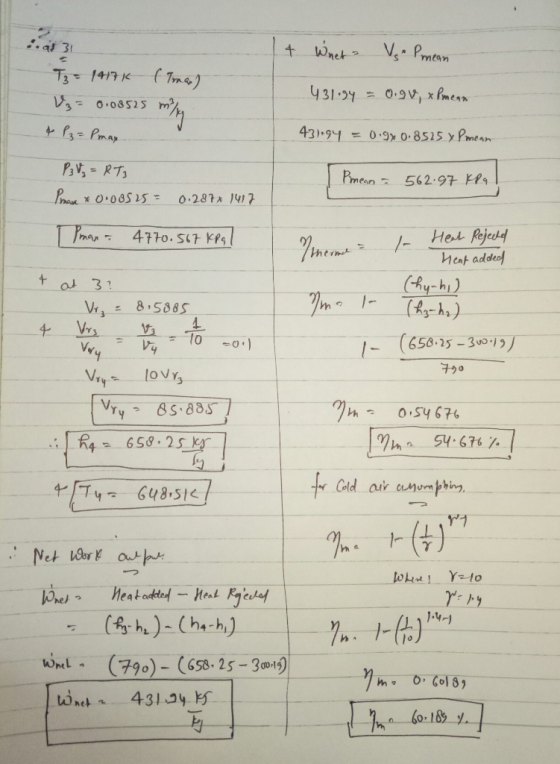 :.6131 4 Whet Vs Prean Tz=14171 Tma) Vz= 0.08525 m/ ¢ Pz = Pmay 143194 - 0.90, x Rmean 431.94 = 0.98 0.8525 x P mean PV = RT3