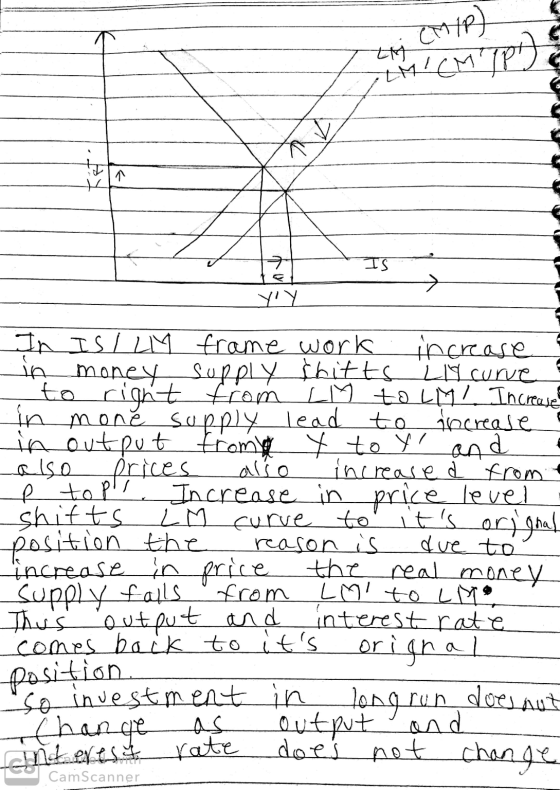 Zx (MXP) ELM EM IPA YY In ISI LY frame work increase in money supply shifts in curve - to right from LM to LM? Increase in m