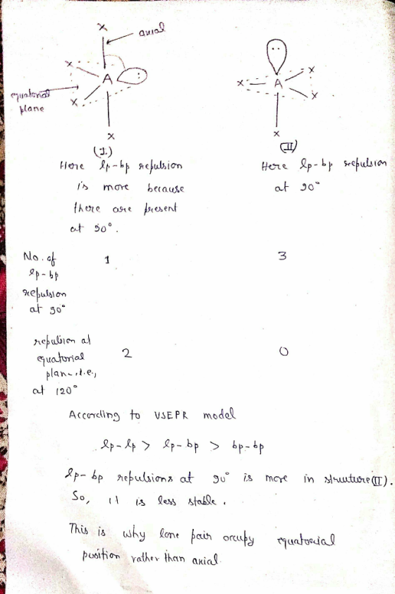 LA uokrat llane Here at lp-bp seepulsion you Here lp-bp refulsion is more because there are present at soo. W No. of ep-bp 9t