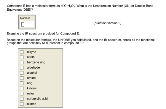 Compound E has a molecular formula of C7H6O3. What