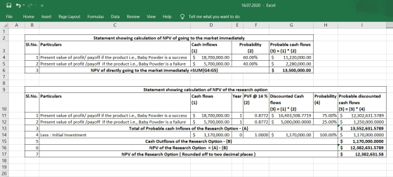 16.07.2020 - Excel File Home Insert Page Layout Formulas Data Review View Help Tell me what you want to do А. B C D E F G H -