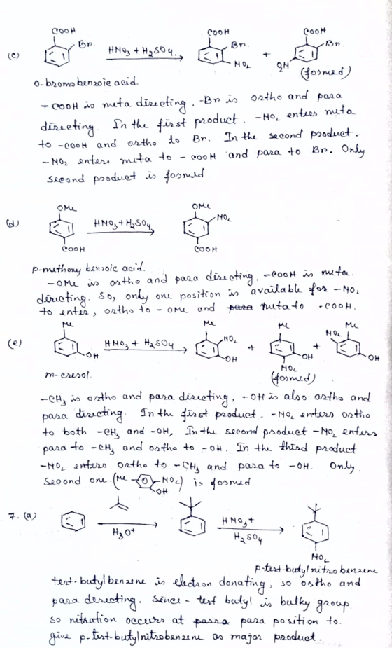 COOH Br HNO3 + H₂SO4. COOH Br. HNO3 + H2564, ET EL MOL QM (formad) COOH Bn. + EU o-bromo benzoic acid -000H as meta directing
