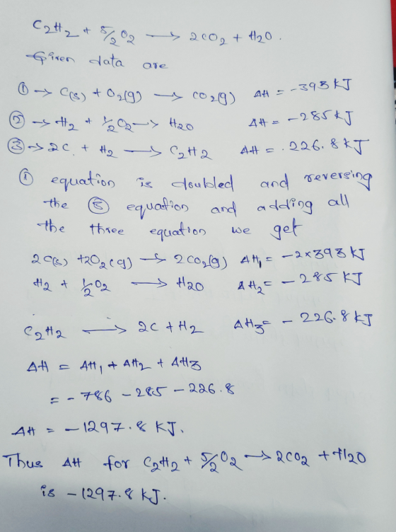 Catz & 8/02 - 200g + H2O. Giren data are 0 x C68) +0,19) 3 029) AH = | 2 -> H2 + c ) 42 441 = 28 * ③ > 20 + Ho scotto At = .2
