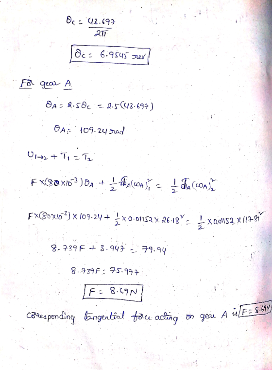 2T Đc : 6-9x4 sau: : For gear A 8A = 2.500 - 2.5(43-697) Oa109.24 rad Orts+T, ET Fx (80 x103 ) DA. + halw)) Bacca) Fx(Soxio?