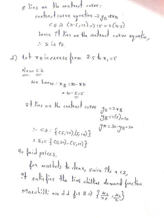 Elies an the contract colve: contact curve equation => yo xxB Cşa) cais, is)) 15 =2(7.5) honce il lies on the contract colve