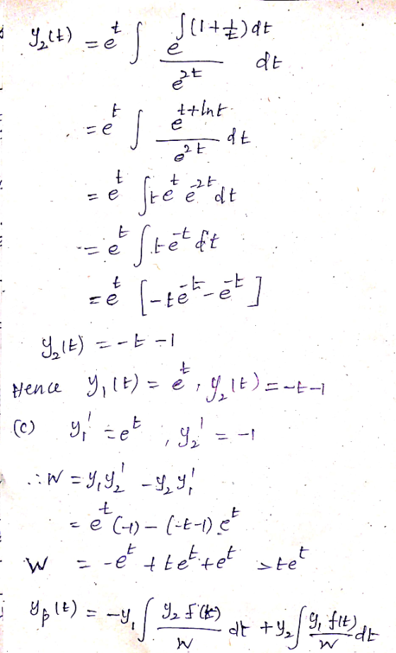 = e dt ह +nt e tet dt * १+f; - ze e C)-(-t)e -e tette te pl)=y,