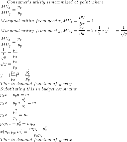 Consumers utility ismarimized at point where MU: _PI MUу Ру Marginal utility from good x, MU: = Marginal utility from good y