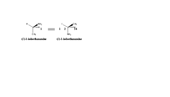 H NH2 ll CH Y CH3 (9) l-iodoethanamine NH2 (S)-1-iodoethanamine