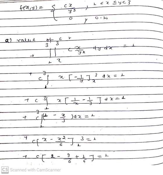 E527T =(AH CX O.. Y al ralue 3 3 X gON 다 ㅈ 3 x = L 다 ㅓC x * 글 Jdx=4 t 즉 )2 = 1 다. 22 3 T 42 잇 9 6 FJ- CS Scanned with CamScan