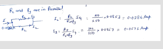 and R are in Parallel R2 In $0 Iz x0.0857 -0.0286 Amp. Retra 150 X2 0-089A R2 0:0857 - 0.057 1 Amp 132 R3 R₂ R3 100 150 Wh