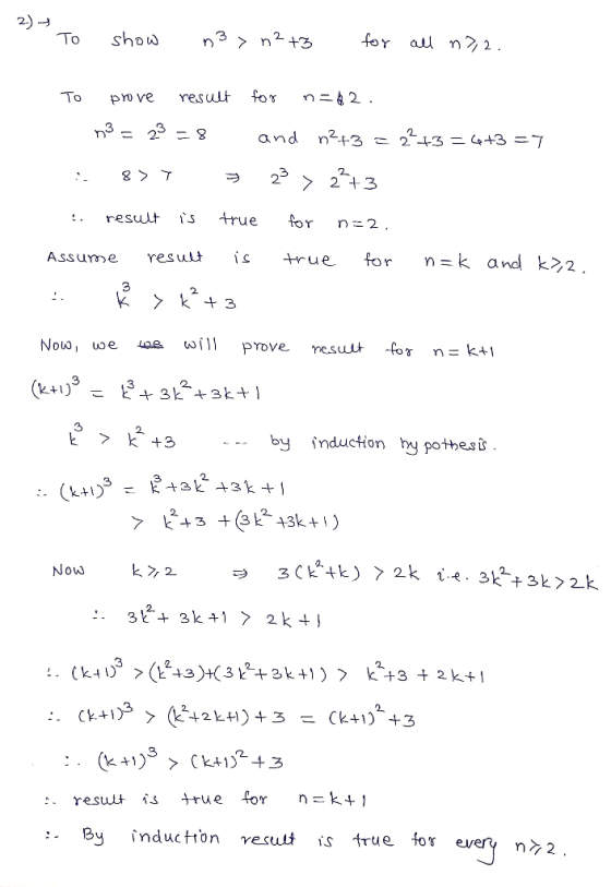 To shou nn 43 for a n2 To pro ve resul fo nt 2 3 and n2+2-343T 3 8> T resut true for n-2 Assume resut is true for nsk andl k>