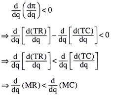 dz bp) bp d(TR) d [d(TC) bp dq d d(TC) d <0 dq bp d(TR) bp dq dq d(MR)(MC) 11