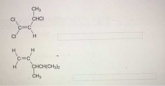 CH3 CHCI CI C=C C H. HH н CHCH(CH3)2 CH3