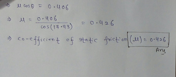 시 0.406 O.42 6 of static focH。 (u)-0Wp6 う co-efficient Ans