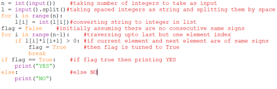 n = int(input()) #taking number of integers to take as input 1 = input().split() #taking spaced integers as string and splitt
