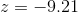 2 = -9.21