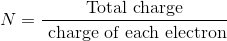 Total charge charge of each electron
