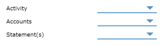 Activity Accounts Statement(s)