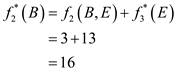 fi (B) = f(BE)+f; (E) = 3+13 = 16