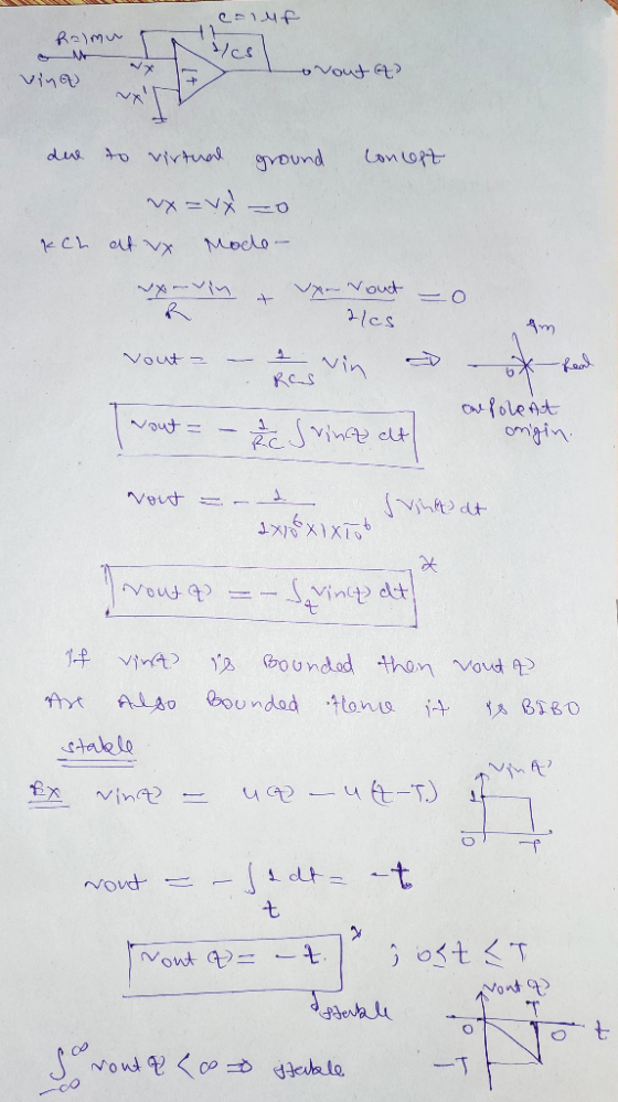 cauf Ralmu Vina ovouta? due to virtual ground Concept vx=vx Kch at vx Mode - vin - Nout R 2/cs it head vout= - 2 win rout= -