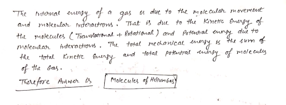 due to fhe ole cular moverert as tta molecules CTrnwrlatrenal+Rotatia al) and Peta haltung: dan moleculah İdtrattiom. The tot
