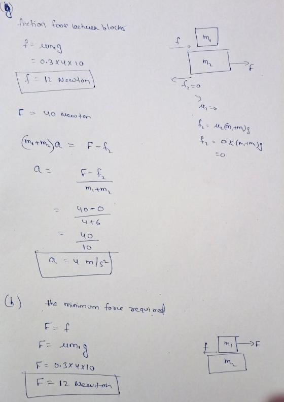 friction foole lecteren blocks mi fa umg - 0.3xUXlO M₂ f 12 Newton co F = 40 Newton fum, tm.) fox( mm)g f- f Ff mitm 4o-o 4+6