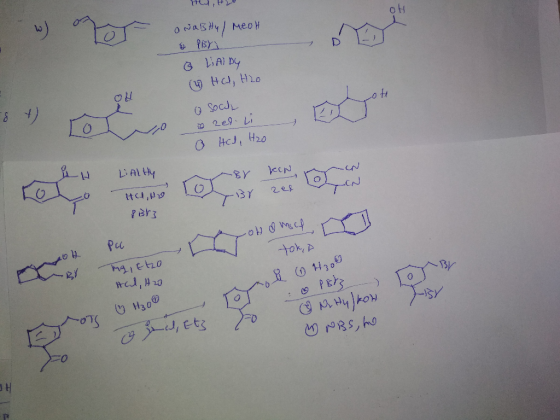 ,H O Nas hy/ MeoH & PB? & LADY (4 Ha, to o soch 02ed. Li O Had, H2O LALHY ^Br Ken HCH. Br zer el cN 1 pors -ob o moch Pic tok