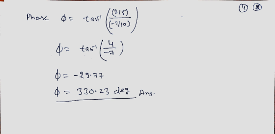 (21) tav-0) Phox dp= tan E- = 23.77 330. 23 de Ans