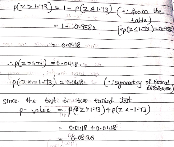 PLZ>173) = 1= P(Z 51-13) (a from the -0-9582 table) Eplz51.73 )=0,958) 0.0418 02 p(271.73) =0.041&of zakon 302 p(22--13). =