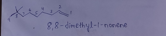 IN 8,8-dimethyl-1-nonene.