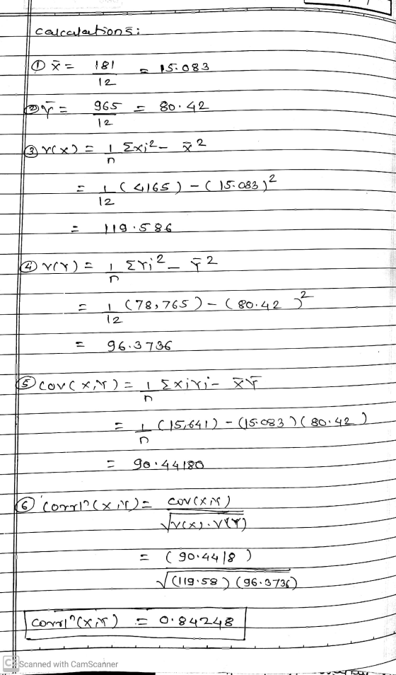 calculations: llo x = 181 12 a 15.083 by 965 = 80.42 exel Exika 32 = L(4165) -(15-08312 12 119.586 6 rrr) , Eri²_ Ÿ 2 n 1 (78