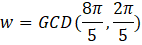 w = GCD 81 211 5 5