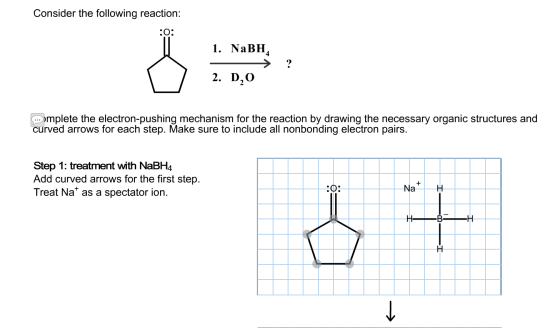 Complete the electron-pushing mechanism for the re
