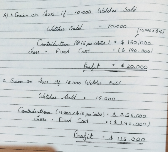 10.000 uatches Sad A) 1. Graim ar doss /0.000 Walches Sald TI0,000 X $16) 160,000 Caretriduutiom G 16 pan C140,000 dess fixed