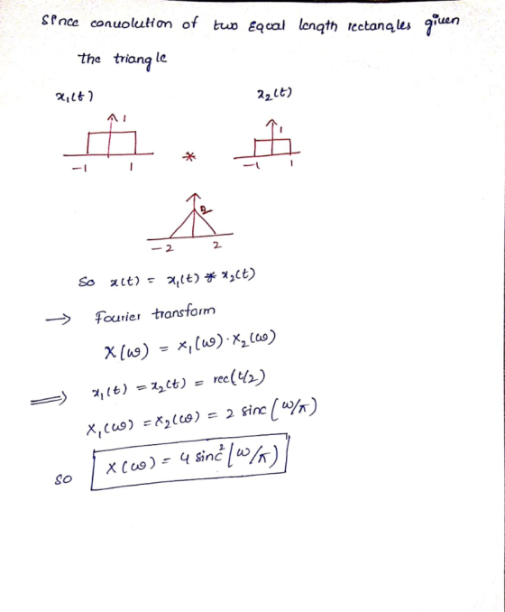 Sfnce conuolution of tun Eqcal lonath cctanalesun the triang le 221t) 1 2 2. Fourier transform