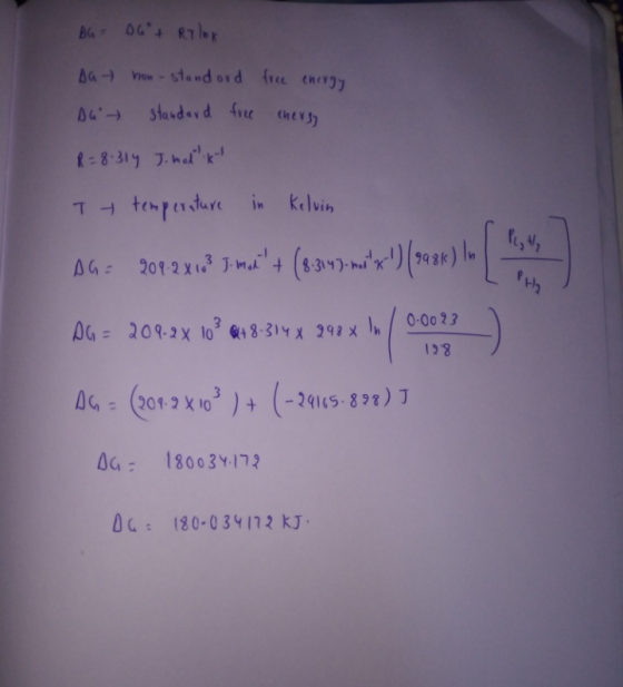 AG D6 + Rilak sa hon-standard free energy Dut standard free enersy R = 8.314 J. mellik T + temperature in Kelvin DG: 20122w