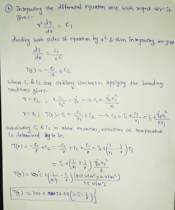(6) Integrating the difforential equation once with respect toy it gives - & dici dividing both sides of equation by 2 & then