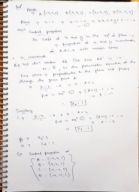 Sol points → A 6-4,4,2), 8(4,4,2), ((4,-4,4), 064-4,4) plane > -) 0,1 10:yt 2-10 2.1 Now the es er of plana :o and Coordinate