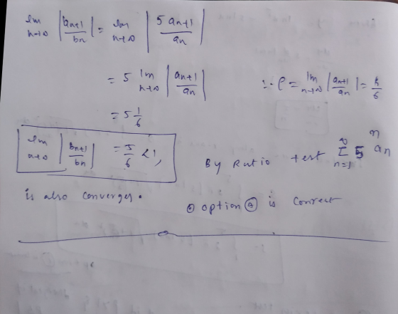 Que! (= som 5 anth br an ant! - 5 lm Im Ord hew له ہم 25 6 40 bont) - 5 e), bn I 5 an test 6 By Rutio is also converges. Conr