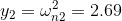 y_{2}=\omega _{n2}^{2}=2.69