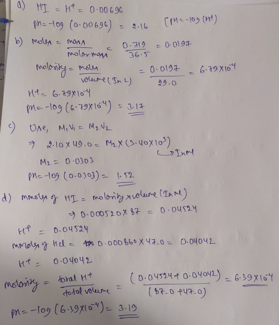 aHT Ht 0.00 69 pM-H09 (0.0069) TM-109 (t) 2.16 b) Muln MonA 0.H9 = 0.0197 molor mon 36 5 aeloriy malsn 0.0197 6.19X101 voureI
