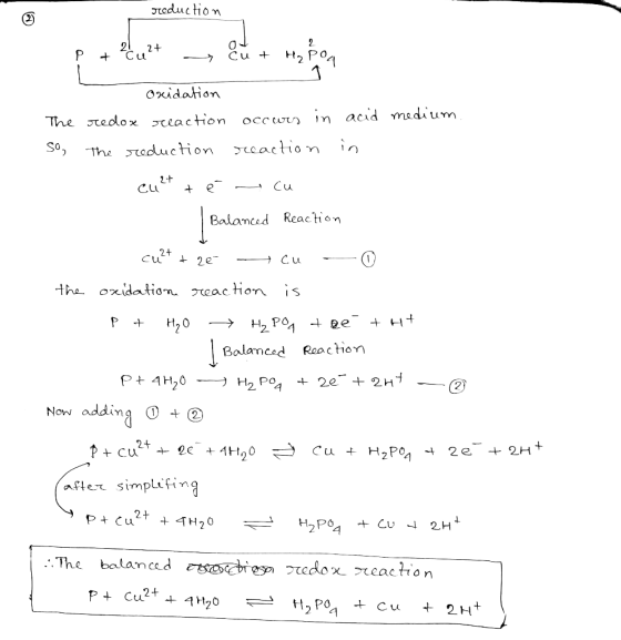 oduction 2 2+ H2 PoA Cu+ Oxidation in acid madium The Jteolox caction Occw cactio nio So The teduction 2t Cu Cu Balanced Rea