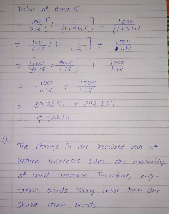 value of Bonds - olete - 04.6230) + Contact loo 0.12 1000 2). 1.12 MO 1000 1.12 6.12 1.12 100 1.12 T looo 7.12 N 89.2857 + 89