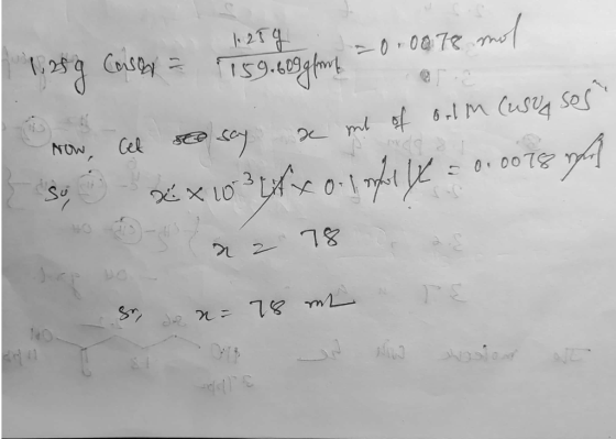 1.25g og covey = 759.89 kerk 7010078 mod row, Cet see say x ml of olin (usua sos so) - Dé x 10 3 ta xori nga VK = 0.0078 pou